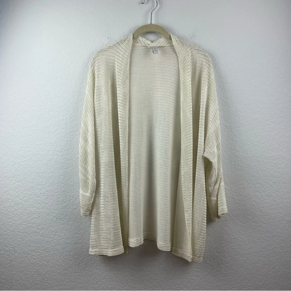 Chico's Cream Open-Front Women's Sweater Cardigan Sz 3 (XL) - Picture 3 of 7